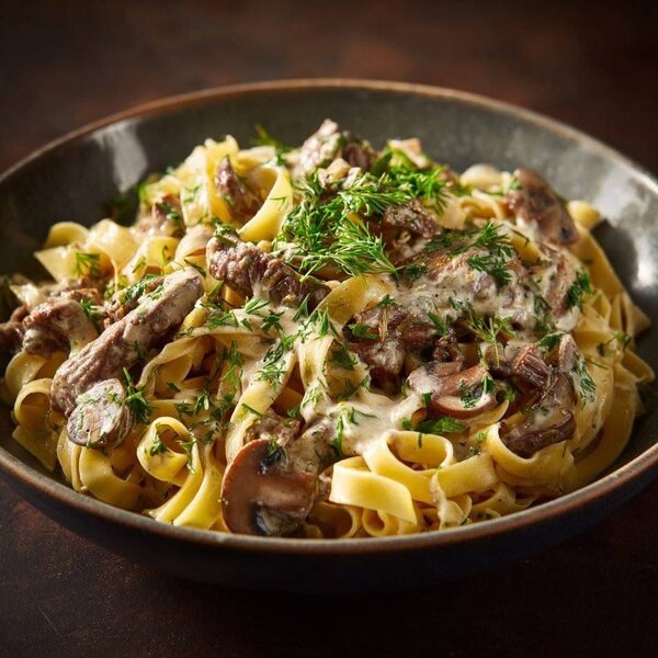 Tagliatelles au bœuf crémeux