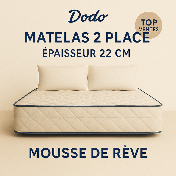 MATELAS 2 PLACES 22 CM