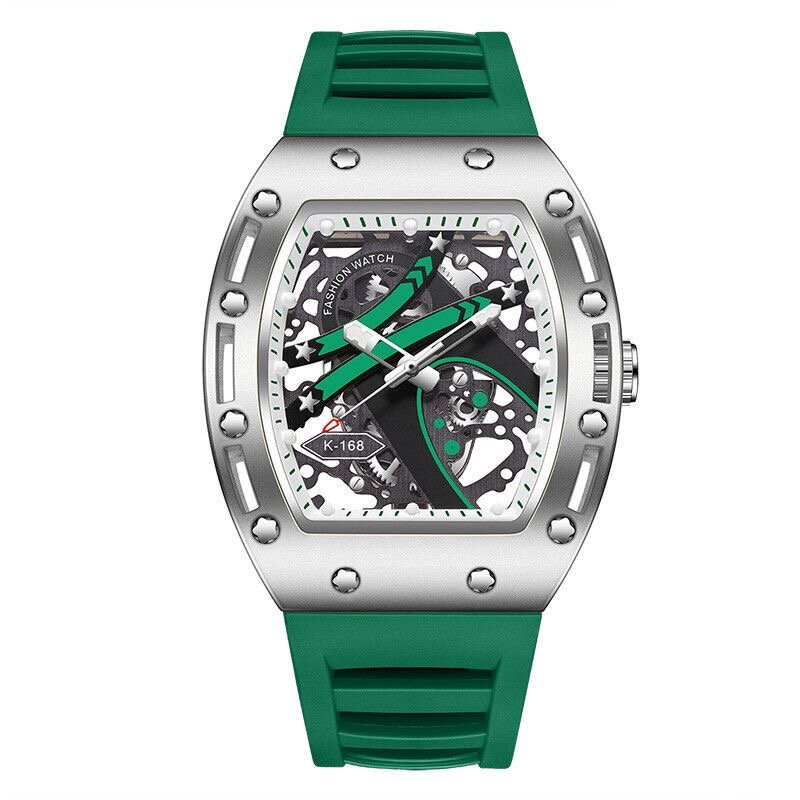 Montre squelettée colorée