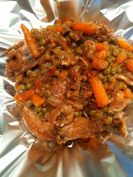 Poulet au petit pois