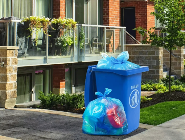 50 sacs poubelles bleu 50L