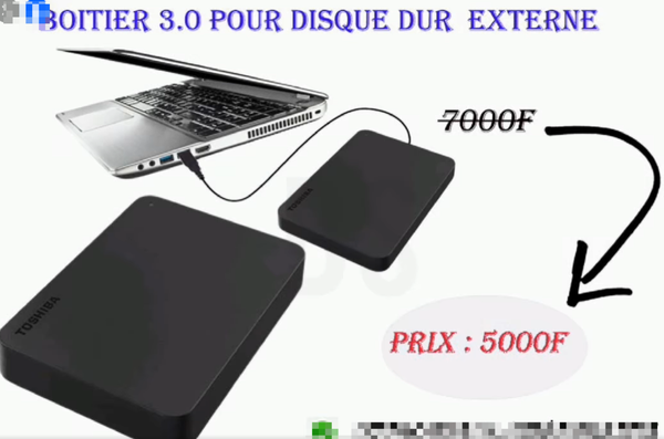Boitier 3.0 pour disque dur externe toshiba