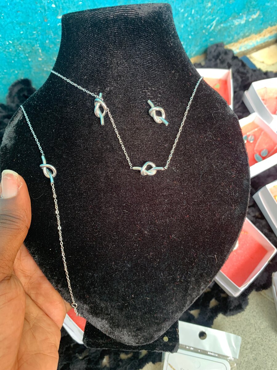 Parure Collier et Boucles d'Oreilles