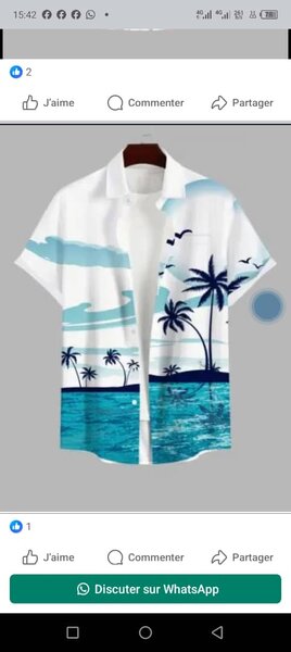 Chemise à motifs tropicaux