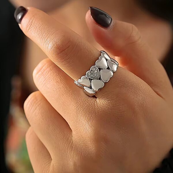 Bague Cœur en Argent