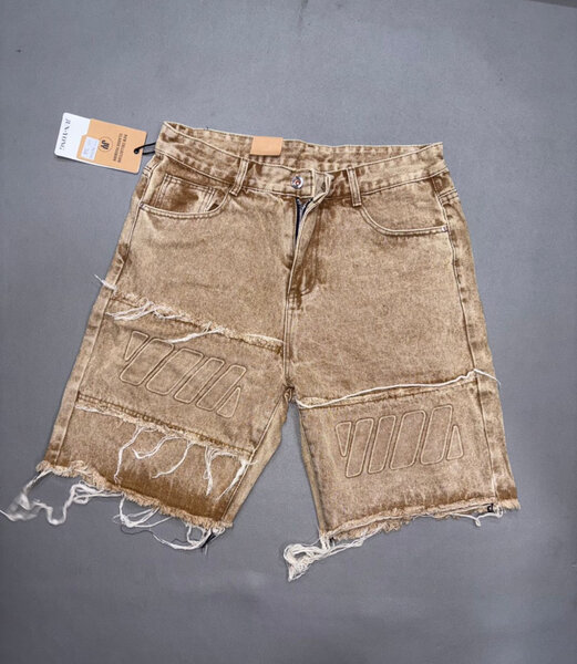 Shorts en jean délavé pour homme