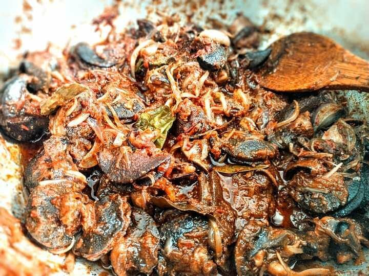 Placali, escargots sautes