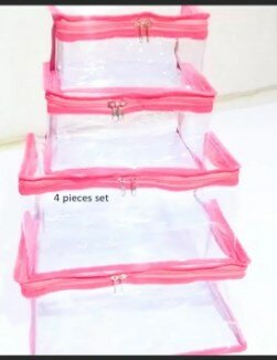 CUSTOMIZE 4Pcs Packing Cubes Travel Pouches Luggage Organiser Clothes Suitcase Storage Bag