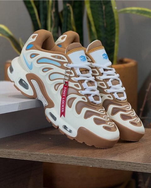 Baskets Air Max Beige et Blanc