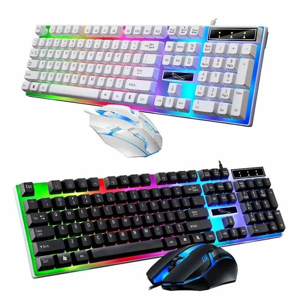 Clavier + Souris USB filaire Avec Lumière RGB