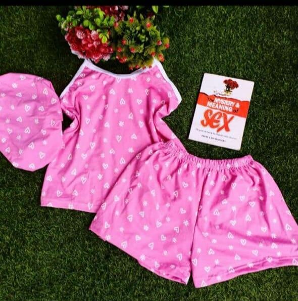 3 in one nightwear with bonnet