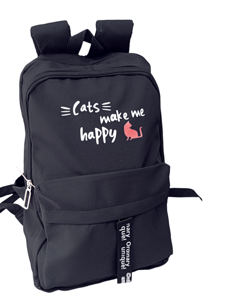 Sac à dos "Cats Make Me Happy"
