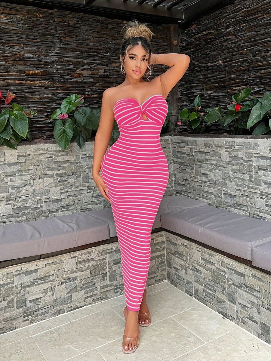 Robe bustier élégante femme