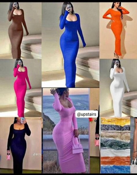 Robe Longue Élastique Femme