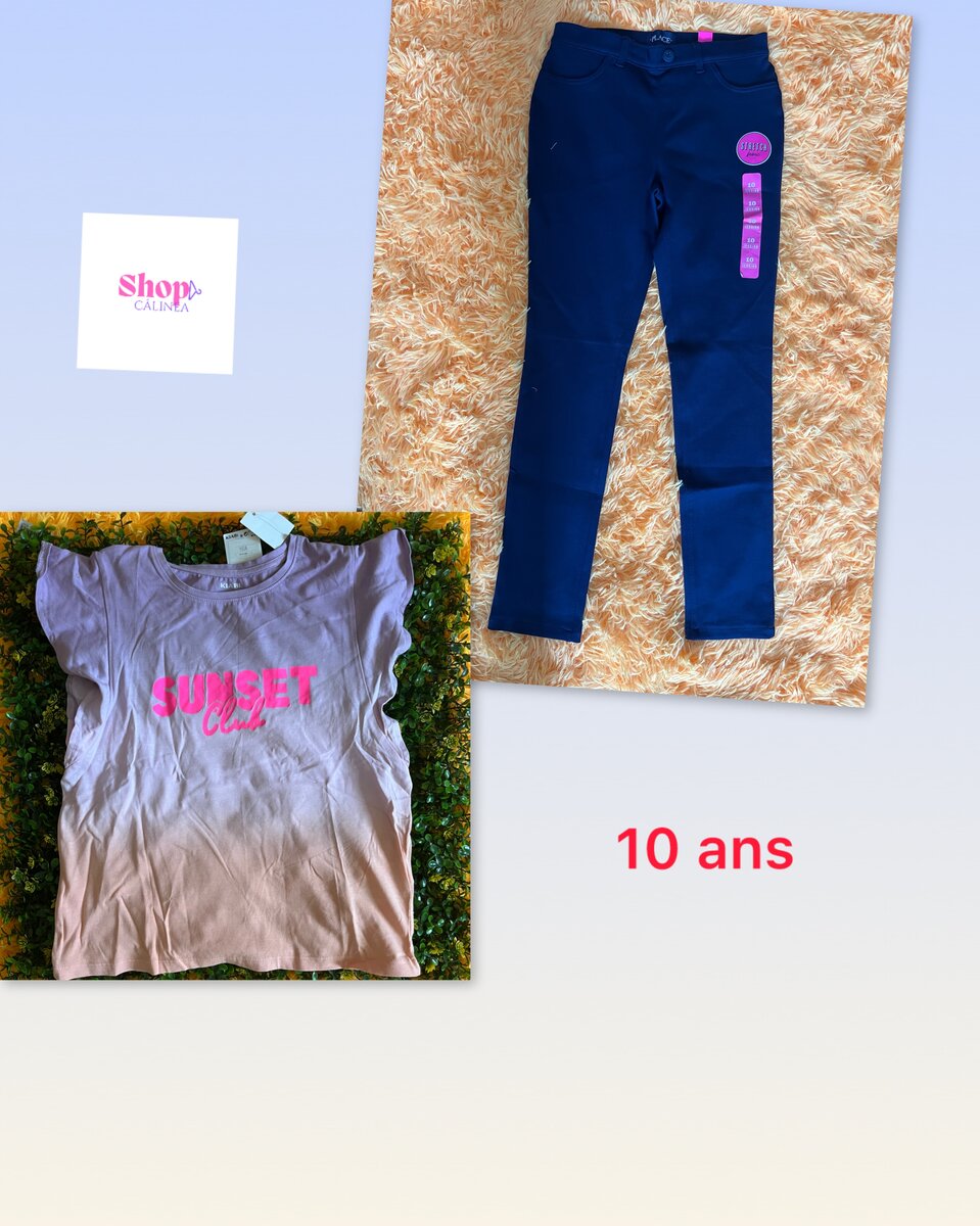 Ensemble Fille "Sunset Club" 10 ans