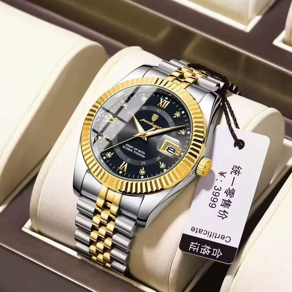 Montre Luxe Homme Bicolore
