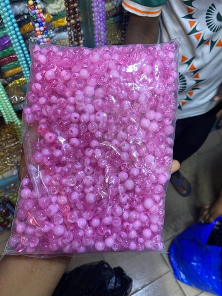 Perles Roses en Plastique