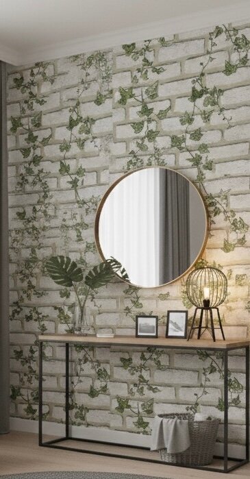 Papier peint imitation brique