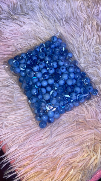 Perle à enfiler bleu