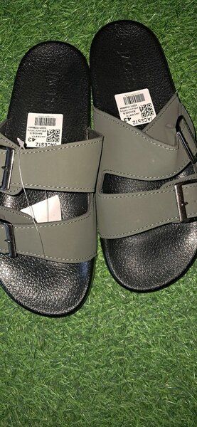 Sandales confort gris homme