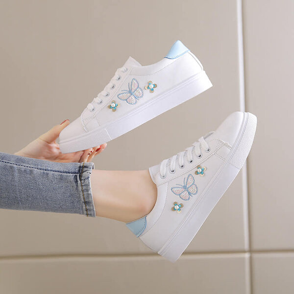 Beautiful and stylish women's sneakers white