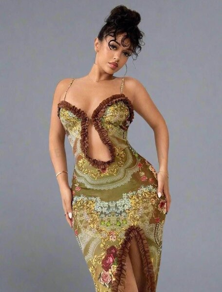 Robe élégante à motifs floraux