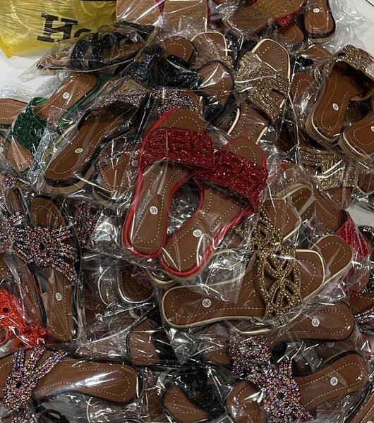 Sandales Éclatantes Strass Femme