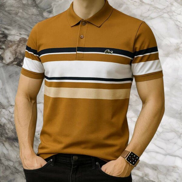 Polo rayé homme élégant