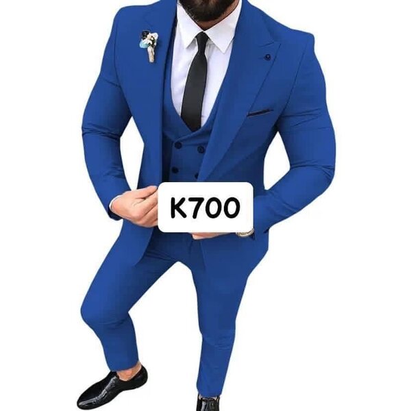 Men's tee suit, color blue