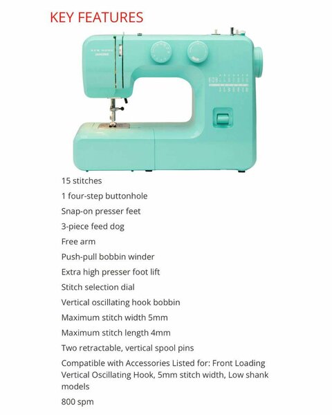 Janome Arctic Crystal Sewing Machine