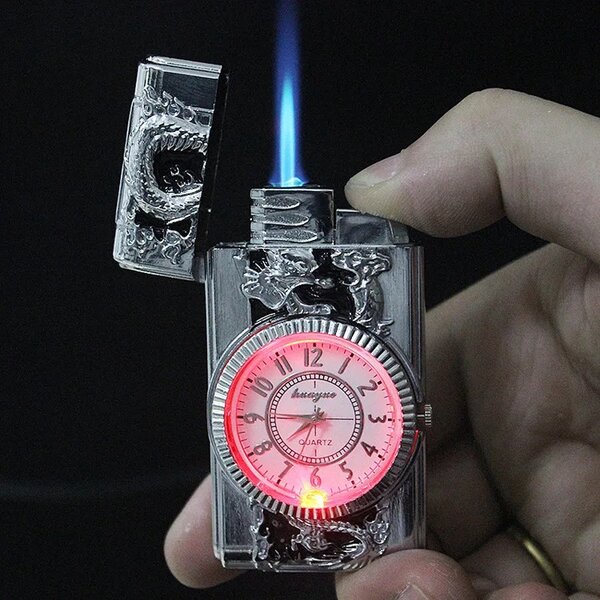 Briquet avec montre intégrée