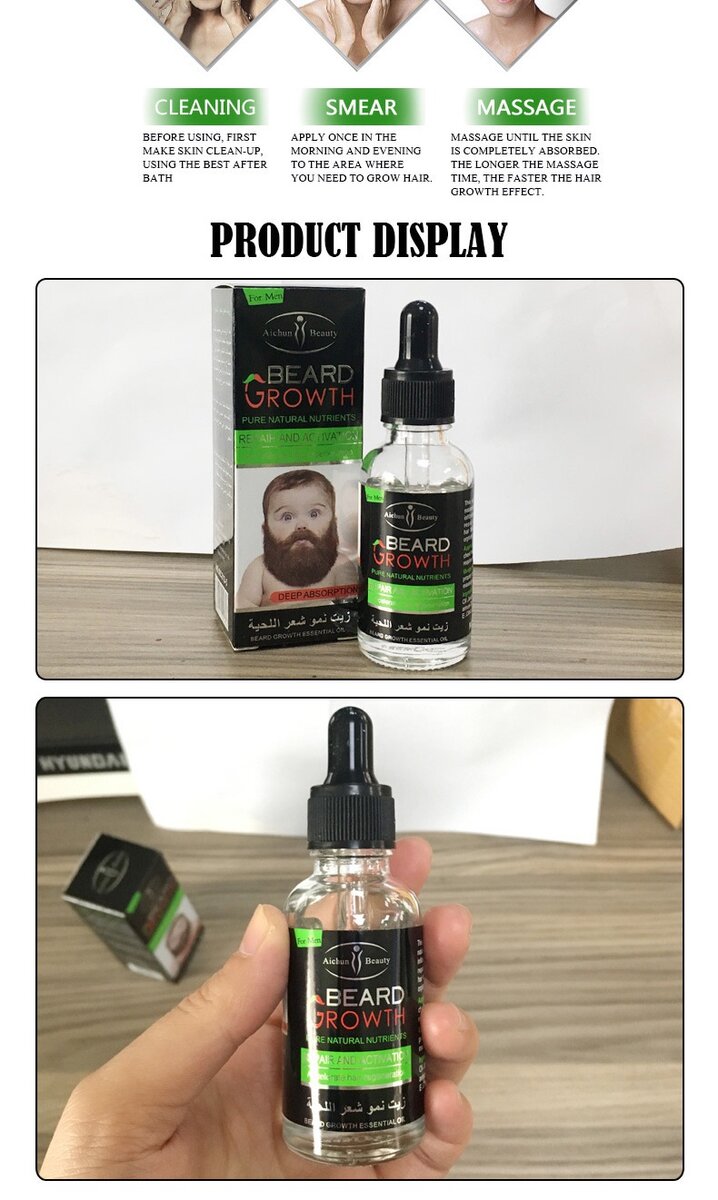 Huile pour cheveux et barbe