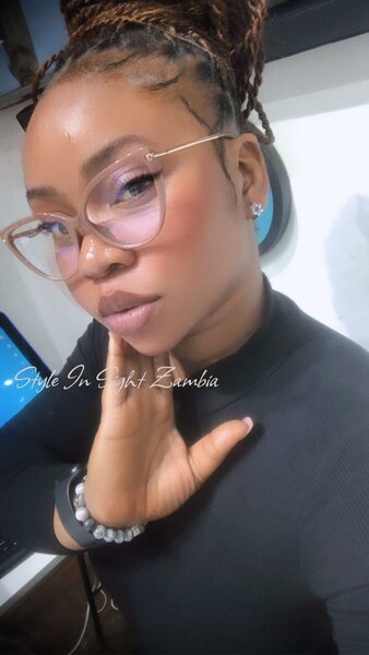 Image glasses, in glossy frame, for work at the computer and telephone with protection against screen radiation