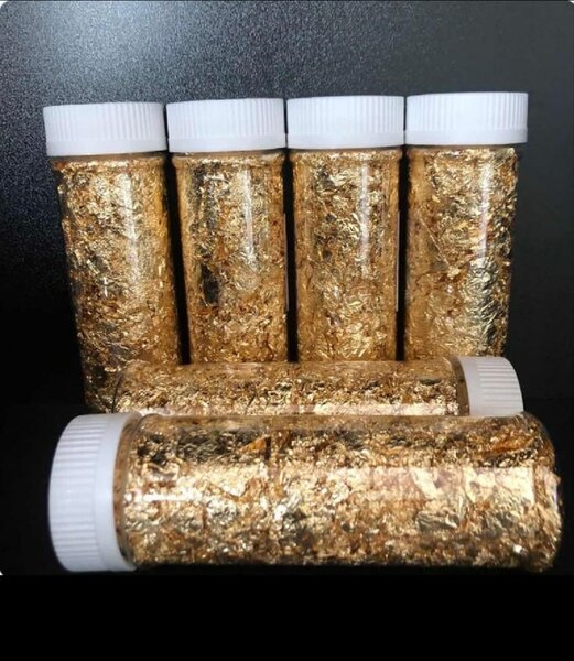 Metal flakes gold foil