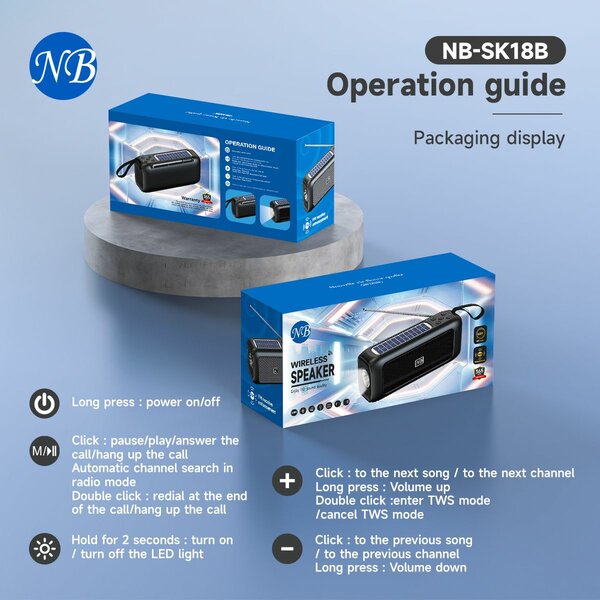 Enceinte Portable Solaire FM