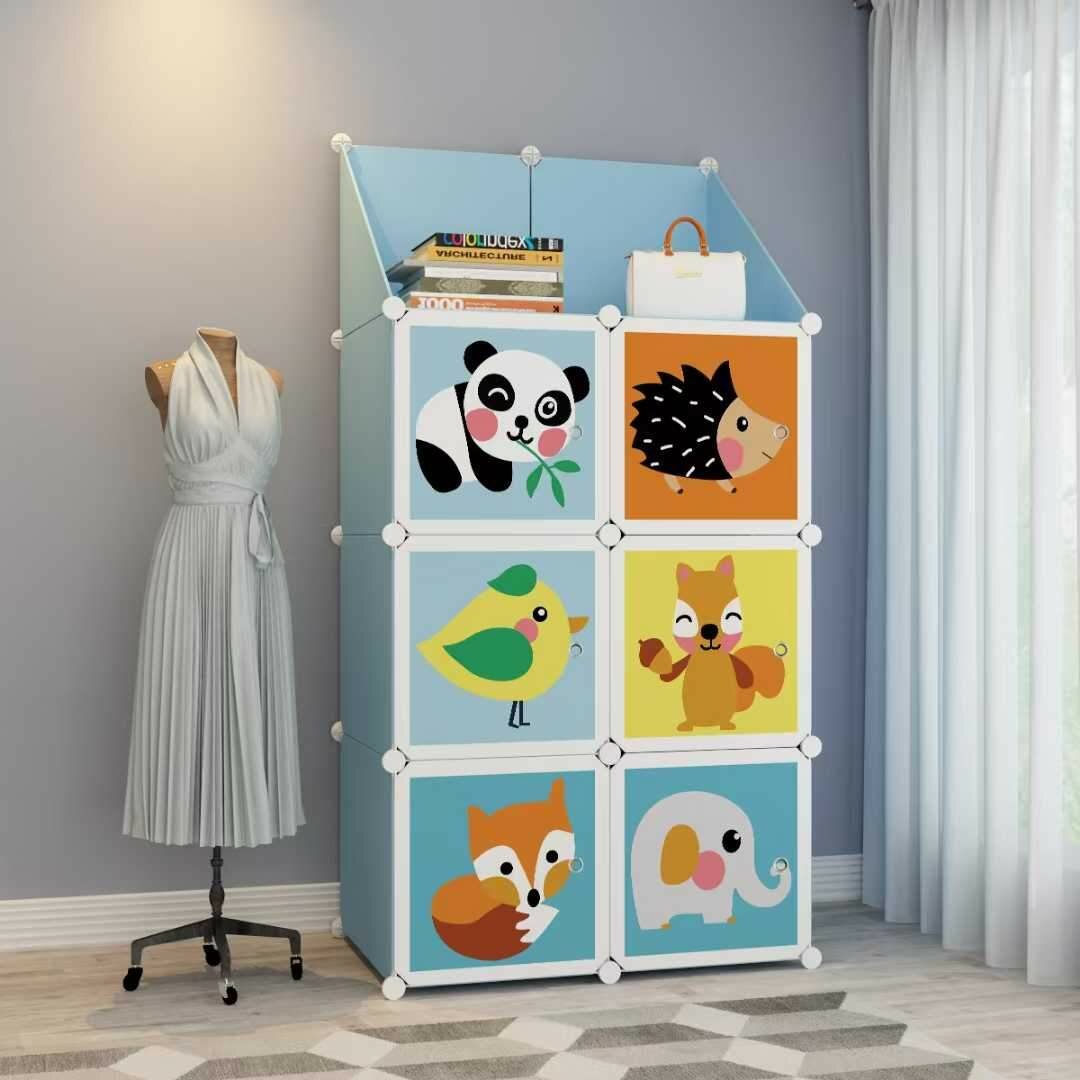 Armoire Enfant Animaux Colorée