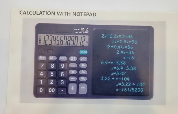 Calculatrice avec bloc-notes