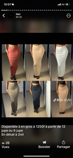 Jupe crayon taille haute