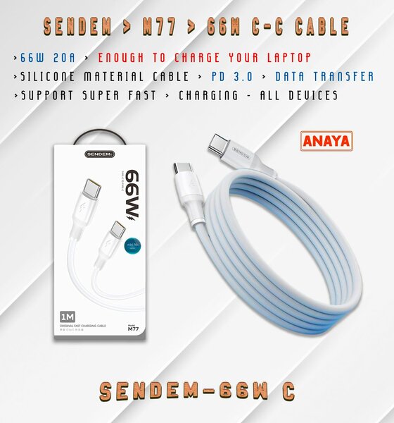 66W Laptop C-C & Mobile Phone Type C