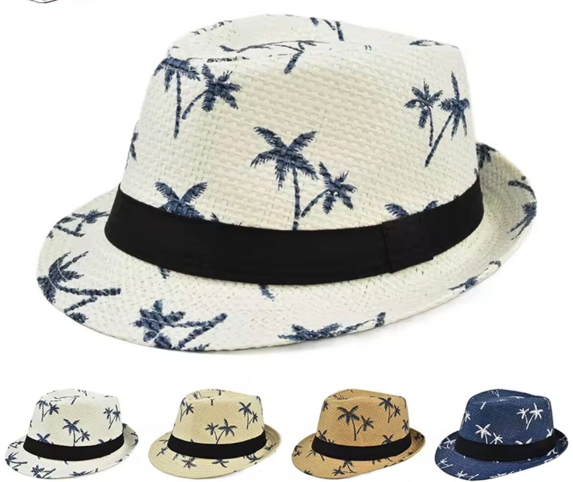 Chapeau Fedora en Paille Tropical
