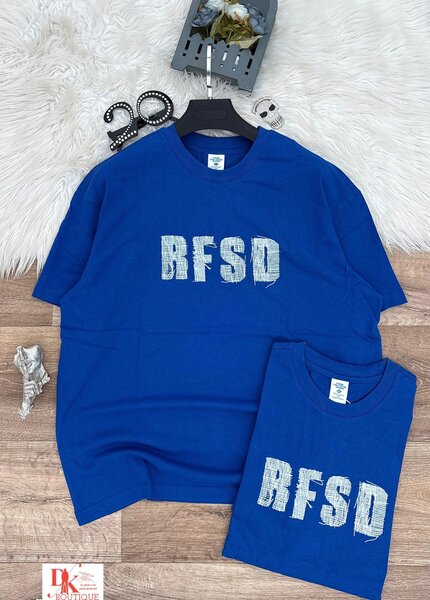 T-shirt unisexe bleu RFSD