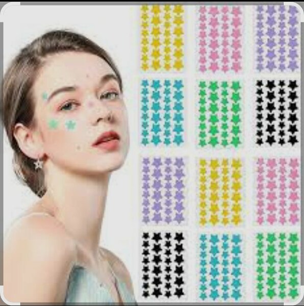 Autocollants Étoiles Colorés Visage