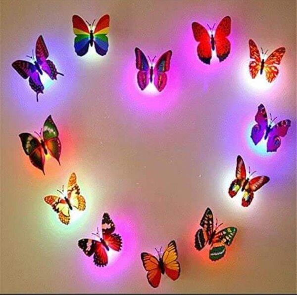 Lumières murales papillon LED
