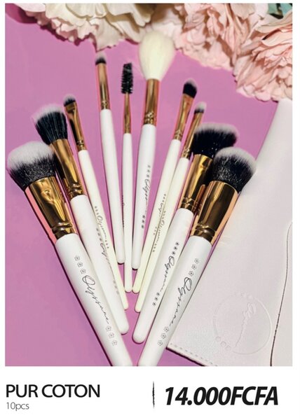 Set de pinceaux maquillage 10 pièces