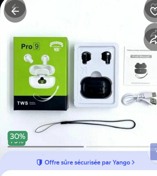 Écouteurs Bluetooth TWS Pro 9
