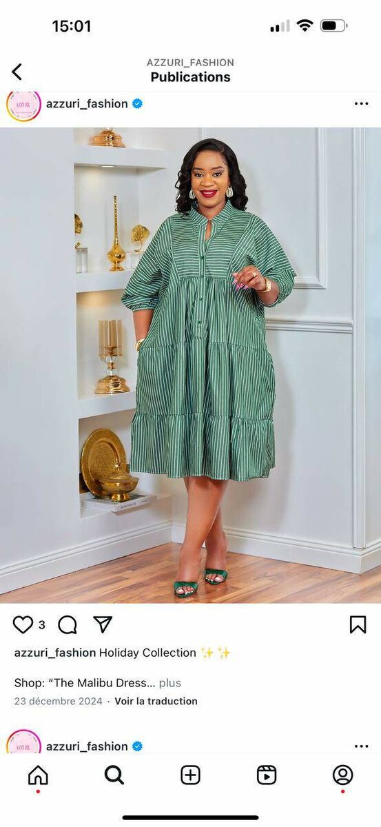 Robe a rayures pour femme distinguée