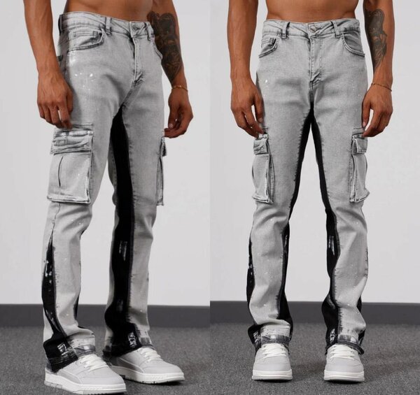 Jeans cargo tendance pour hommes