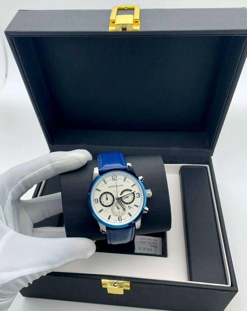 Montre Chronographe Homme Bleu