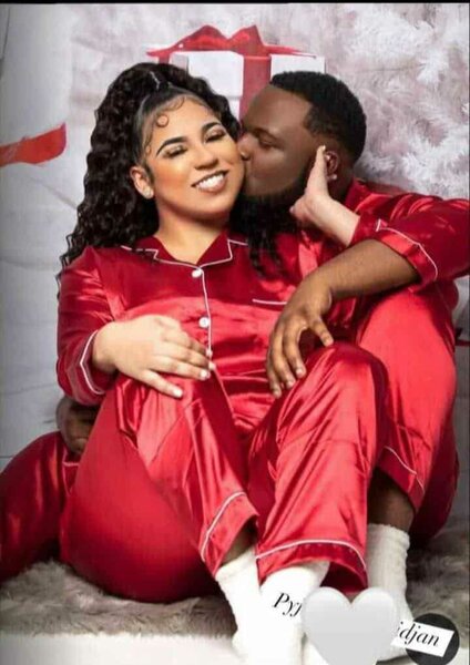 Pyjama couple assorti en satin