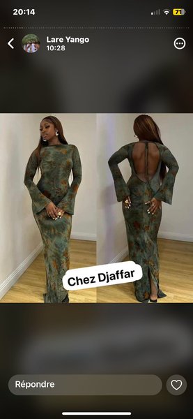 Robe longue dos nu élégante